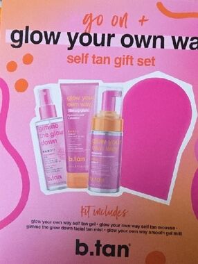 b.tan Glow Your Own Way Self-Tan Set - Pink